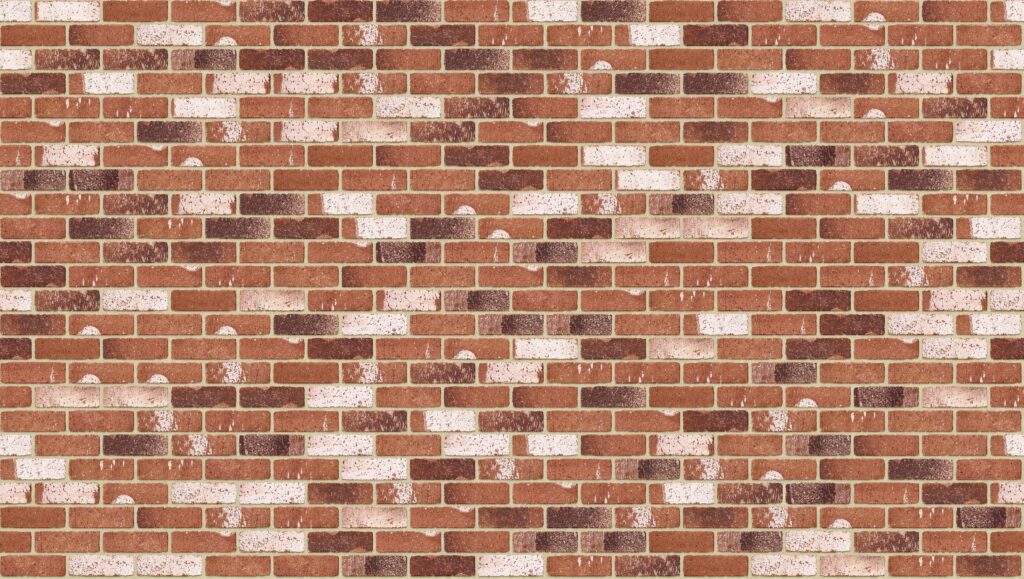 Bishop House Tumbled Half 3570 x 2016 mm Midland Brick texture Cream mortar
