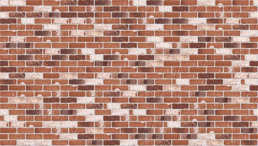 Bishop House Tumbled Half 3570 x 2016 mm Midland Brick texture White mortar