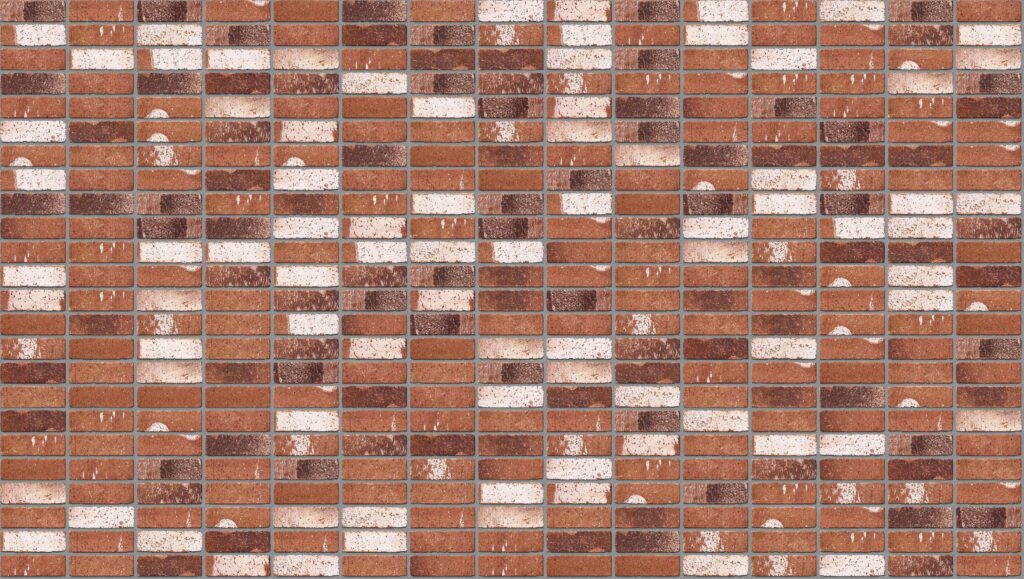 Bishop House Tumbled Stack 3570 x 2016 mm Midland Brick texture Grey mortar