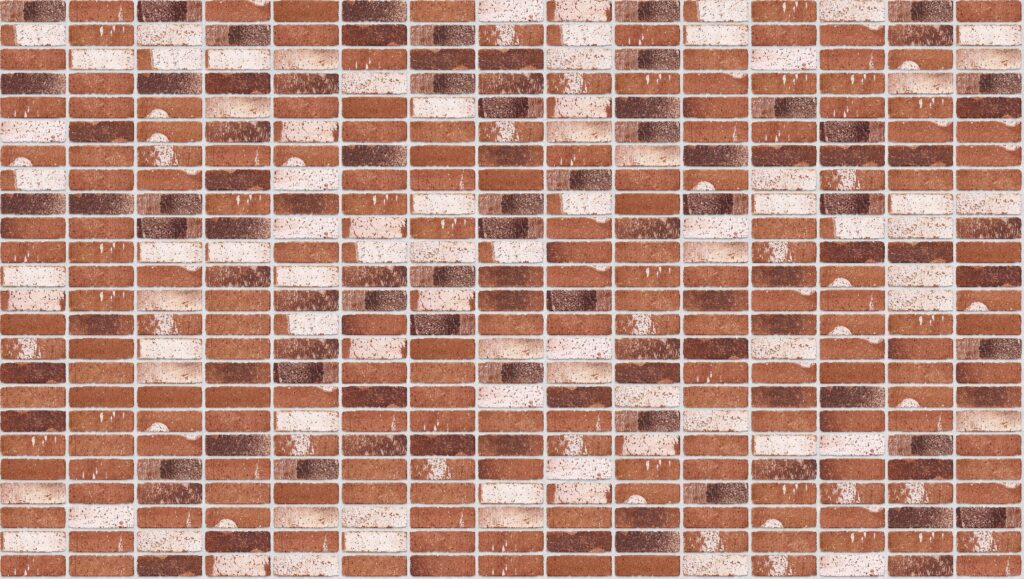 Bishop House Tumbled Stack 3570 x 2016 mm Midland Brick texture White mortar