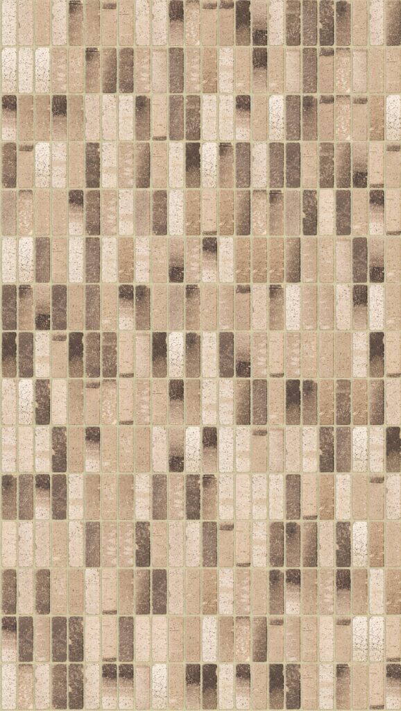 Laneway Vibe Tumbled Soldier 2016 x 3570 mm Midland Brick texture Cream mortar
