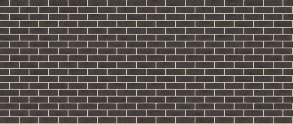 Midnight Half 3570 x 1512 mm Midland Brick texture Cream mortar