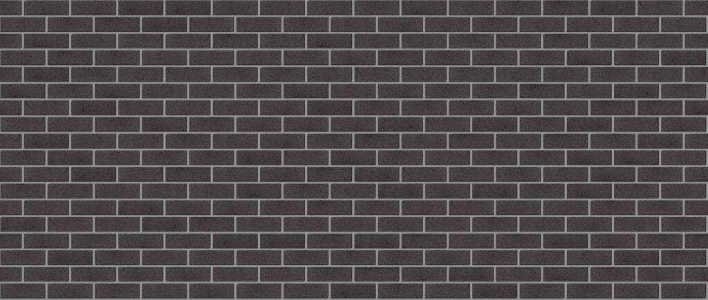 Midnight Half 3570 x 1512 mm Midland Brick texture Grey mortar