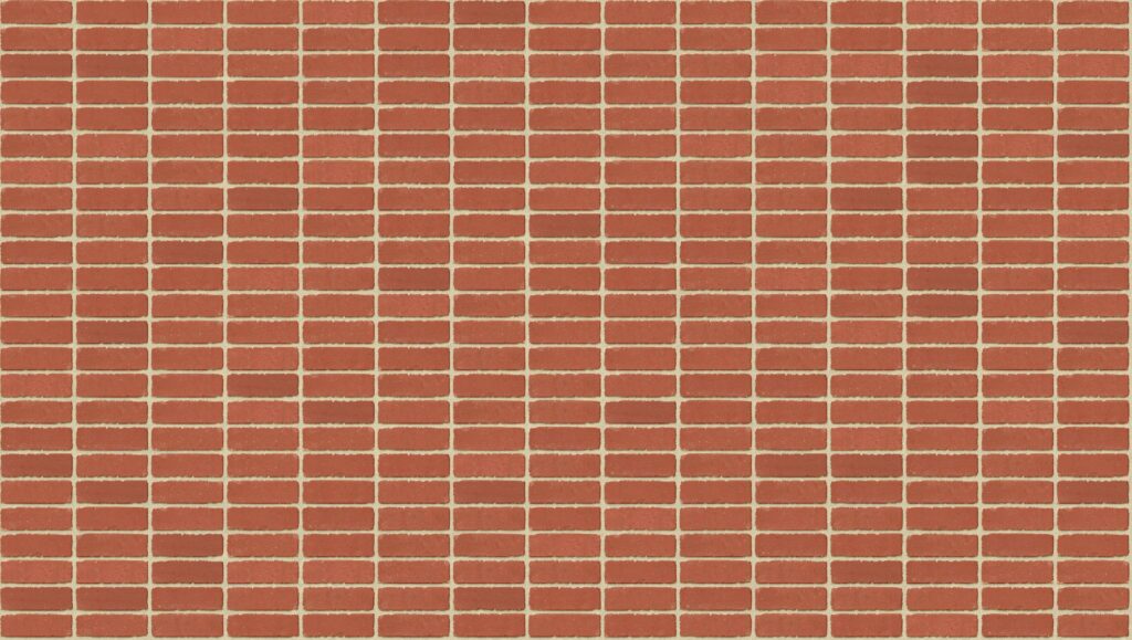 Red Smooth Tumbled Stack 3570 x 2016 mm Midland Brick texture Cream mortar