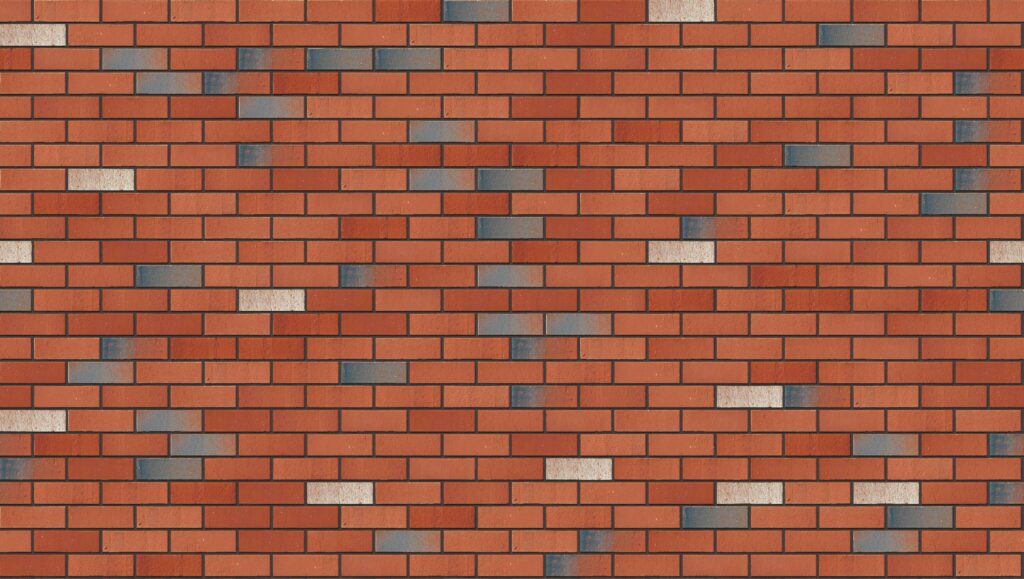 Restoration Red Half 3570 x 2016 mm Midland Brick texture Charcoal mortar