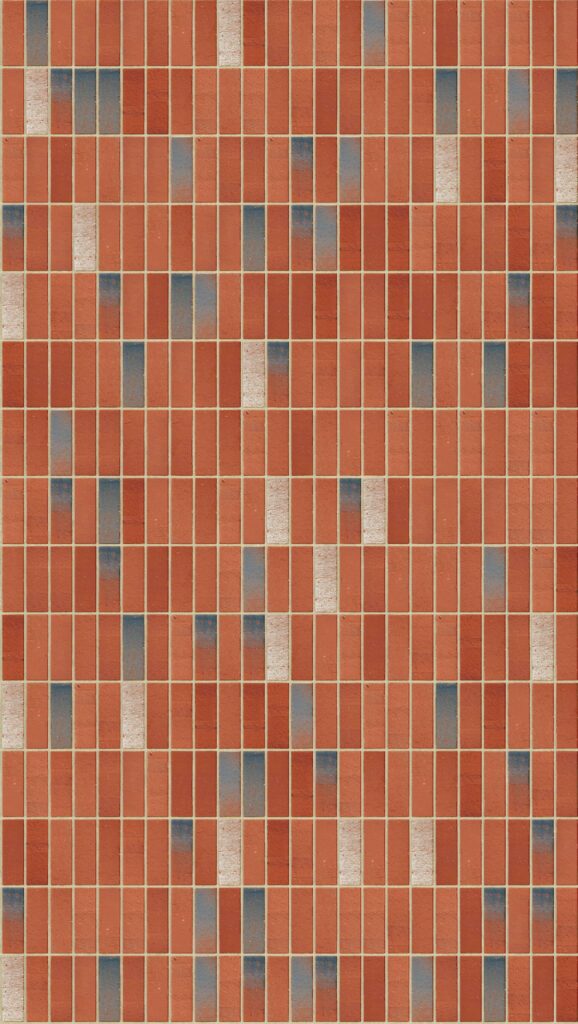 Restoration Red Soldier 2016 x 3570 mm Midland Brick texture Cream mortar