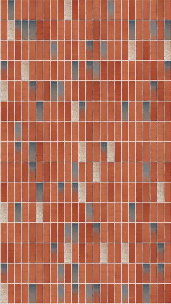 Restoration Red Soldier 2016 x 3570 mm Midland Brick texture White mortar