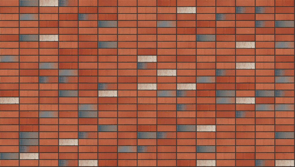 Restoration Red Stack 3570 x 2016 mm Midland Brick texture Charcoal mortar
