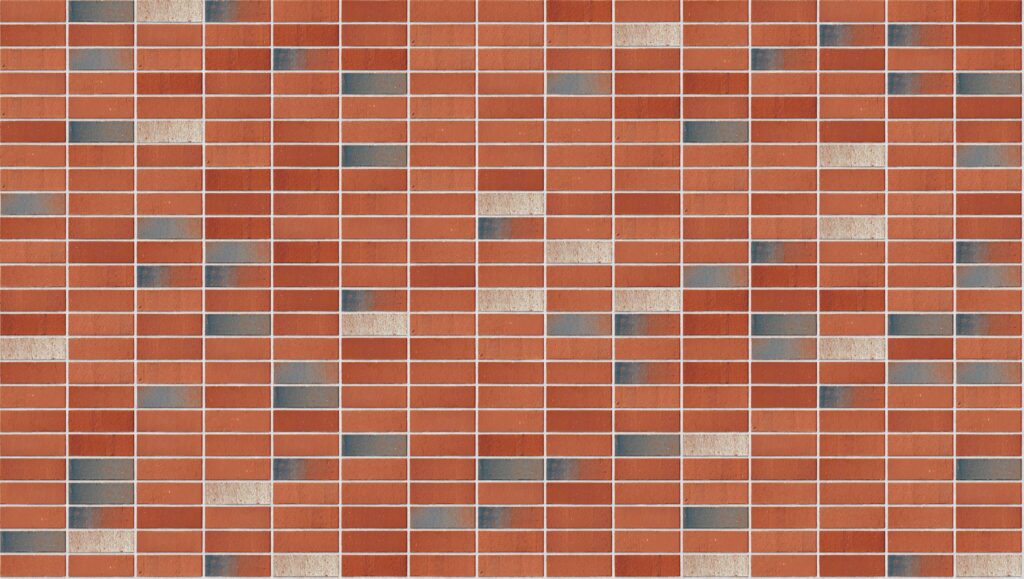Restoration Red Stack 3570 x 2016 mm Midland Brick texture White mortar