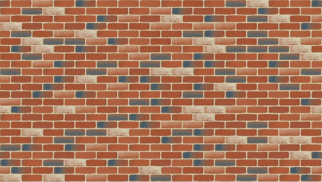 Restoration Red Tumbled Half 3570 x 2016 mm Midland Brick texture Cream mortar