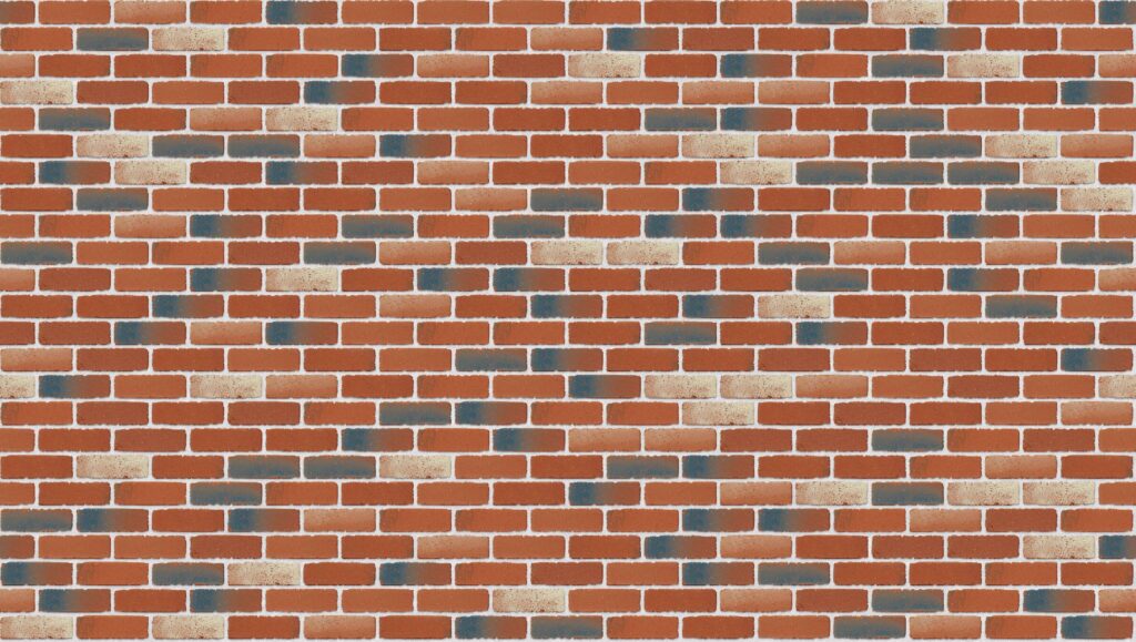 Restoration Red Tumbled Half 3570 x 2016 mm Midland Brick texture White mortar
