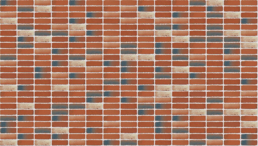 Restoration Red Tumbled Stack 3570 x 2016 mm Midland Brick texture White mortar