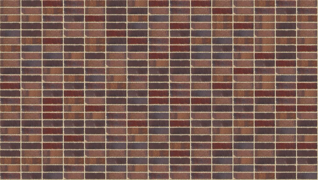 Subiaco Red Tumbled Stack 3570 x 2016 mm Midland Brick texture Cream mortar