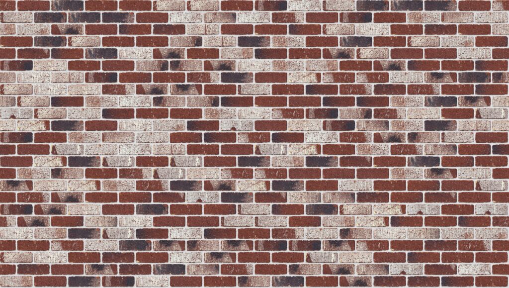 Treasury Red Tumbled Half 3570 x 2016 mm Midland Brick texture White mortar