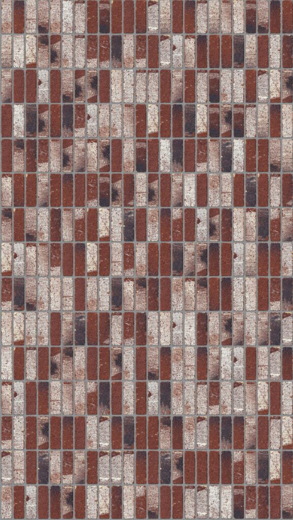Treasury Red Tumbled Soldier 2016 x 3570 mm Midland Brick texture Grey mortar