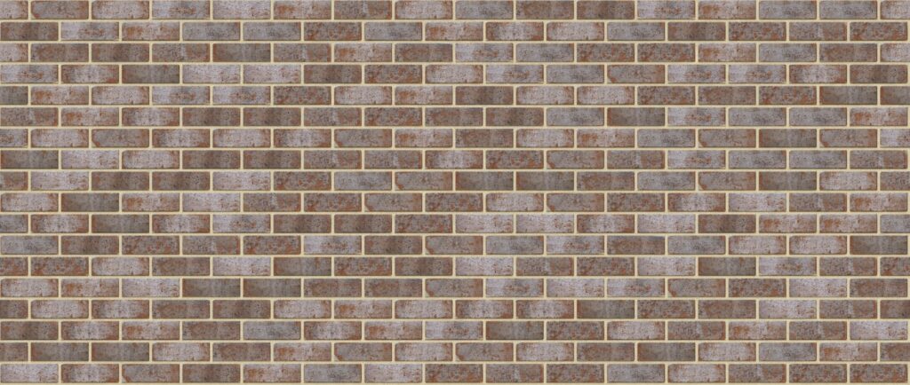 West Side Half 3570 x 1512 mm Midland Brick texture Cream mortar